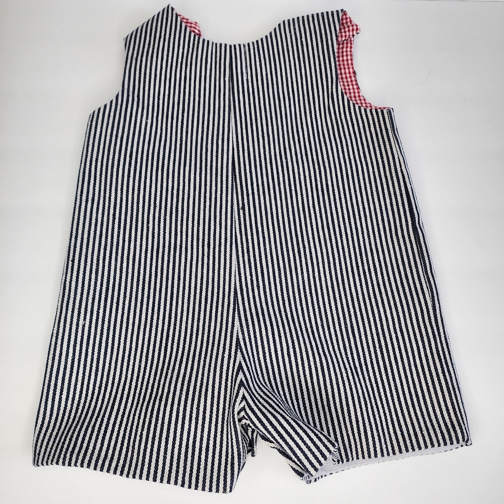 MUD PIE Sports Onesie Striped Romper 0-6 Months - Picture 9 of 11